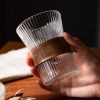 Wood-Grain Glass Cup