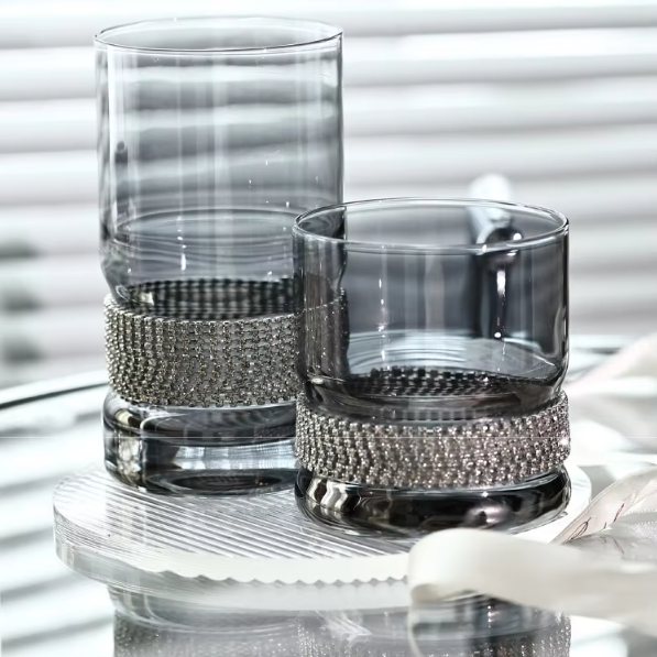 Diamond-wrapped cup