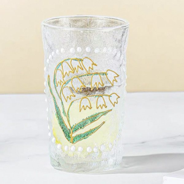 Hand-painted ice-patterned cup