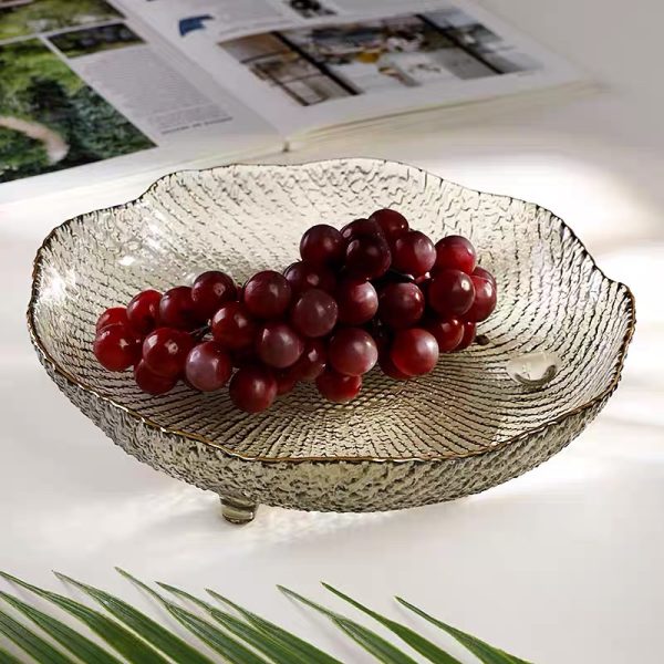 Swirl-Patterned Three-Legged Fruit Platter