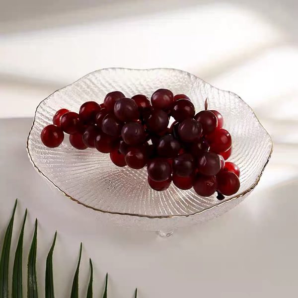 Swirl-Patterned Three-Legged Fruit Platter