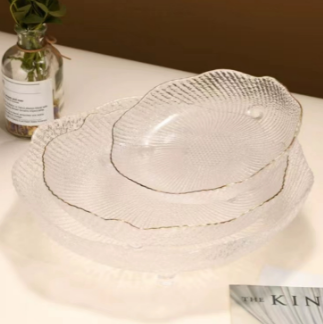Swirl-Patterned Three-Legged Fruit Platter