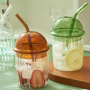 Striped Straw Cup