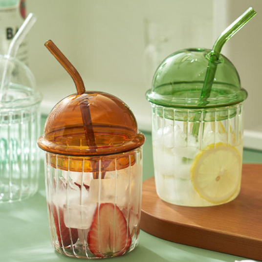 Striped Straw Cup