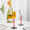 Red-stemmed wine glass