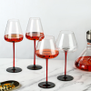 Red-stemmed wine glass