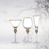 Diamond-encrusted stemmed goblet