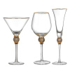Diamond-encrusted stemmed goblet