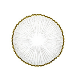 Plate with Feather Pattern