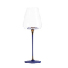 Blue-and-blue-based red wine glass