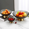 Elegant Noble Glass Fruit Bowl