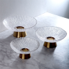 Water-Patterned Stilted Fruit Bowl